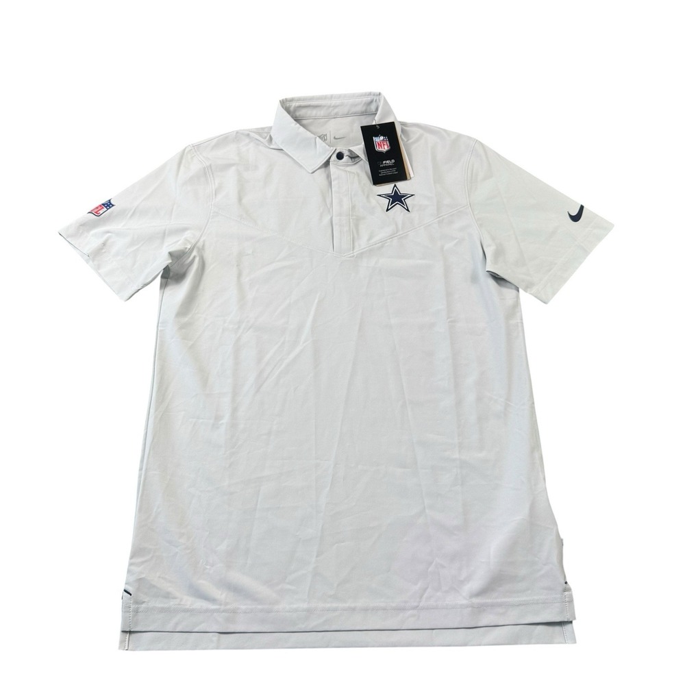Nike On Field Gray Dallas Cowboys Performance Polo Shirt Size Small NWT